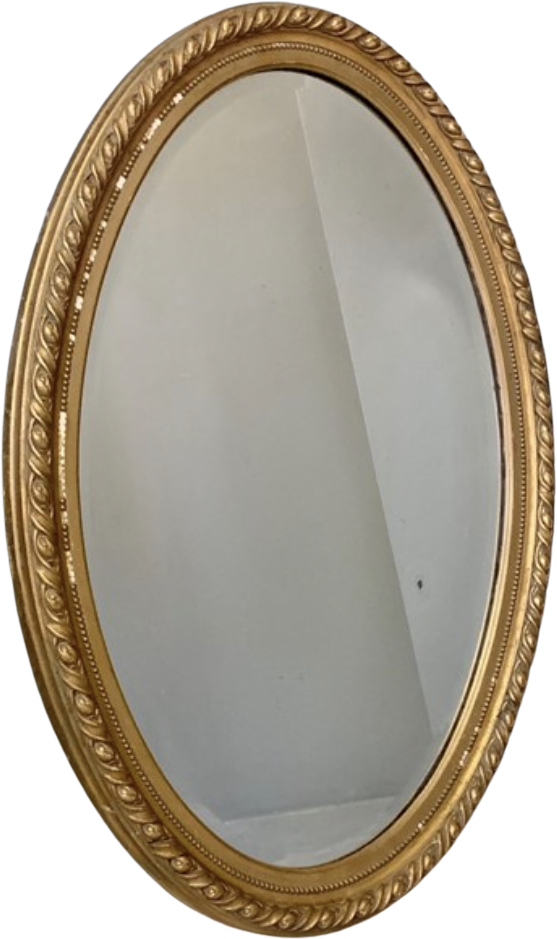 Antique Oval Gilt Framed Mirror