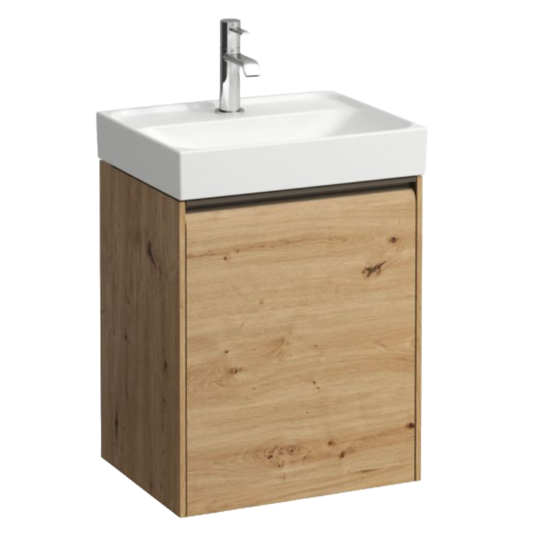 Laufen Meda 450mm 1 Door Right Hand Vanity Unit - Wild Oak