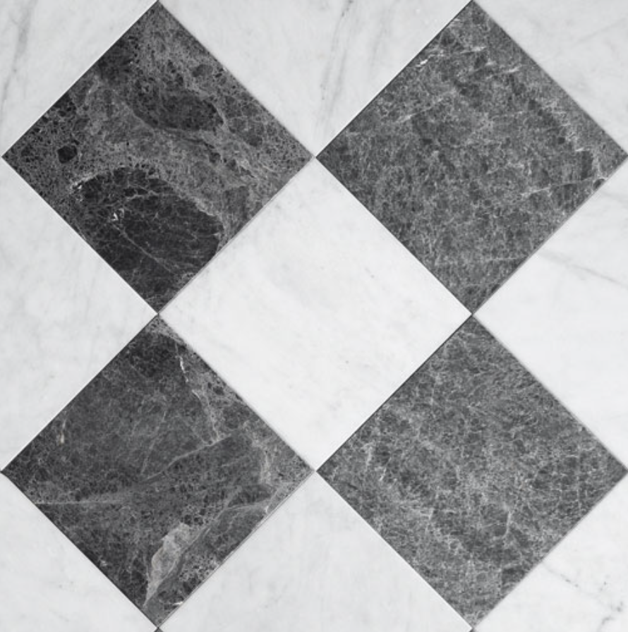 Black Emperador Square Marble Tiles