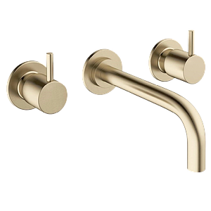 Crosswater MPRO 3 Hole Wall Mounted Basin Mixer Tap