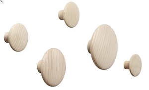The Dots Set of 5 Coat Hooks