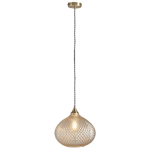 Alfhild 1 - Light Brass Teardrop Pendant