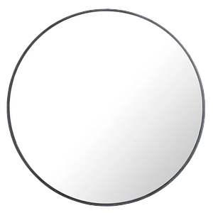 Brushed Metal Effect Round Wall Mirror